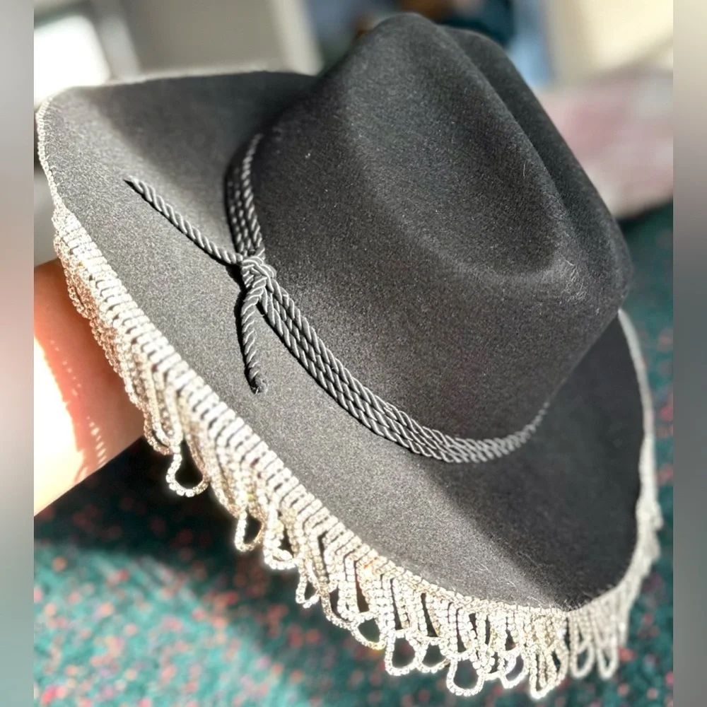 Wyeth x Todd Magill Cardi Rhinestone Fringe Cowboy Hat NWT — Editorial Statement